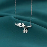 925 Silver Zircon Bird Pendant Necklace For Women