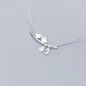 925 Silver Zircon Bird Pendant Necklace For Women