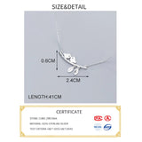 925 Silver Zircon Bird Pendant Necklace For Women