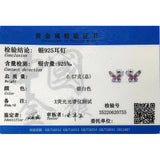 925 Silver Butterfly Stud Earrings Women Fine Jewelry