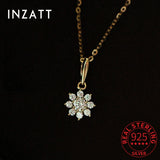 925 Sterling Silver Zircon CZ Flower Choker Necklace for Women
