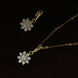 925 Sterling Silver Zircon CZ Flower Choker Necklace for Women