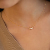 925 Silver Zircon CZ 18K Pendant Choker Necklace Women Jewelry
