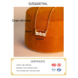 925 Silver Zircon CZ 18K Pendant Choker Necklace Women Jewelry