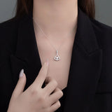 925 Silver Zircon CZ Choker Necklace 18K Skirt for Women
