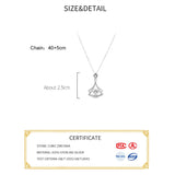 925 Silver Zircon CZ Choker Necklace 18K Skirt for Women