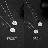 925 Sterling Silver Zircon CZ 26 Letters Round Choker Necklace For Women