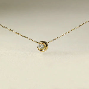 925 Silver Zircon CZ Bead Moon Choker Necklace Women OL Fine Jewelry