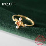 925 Silver Zircon Pearl Cross Ring Women Jewelry