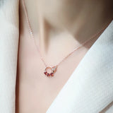 925 Silver Zircon CZ Round 14K Choker Necklace Women Classic Fine Jewelry