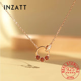 925 Silver Zircon CZ Round 14K Choker Necklace Women Classic Fine Jewelry