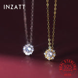 925 Sterling Silver Zircon CZ Round Choker Necklace For Women
