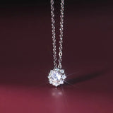 925 Sterling Silver Zircon CZ Round Choker Necklace For Women