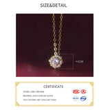 925 Sterling Silver Zircon CZ Round Choker Necklace For Women