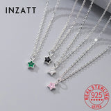 925 Silver CZ Star Choker Necklace Classic Fine Jewelry