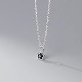 925 Silver CZ Star Choker Necklace Classic Fine Jewelry