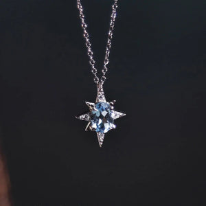925 Sterling Silver Zircon CZ Star Choker Necklace For Women
