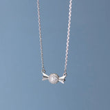 925 Silver Zircon Candy Choker Necklace Women Jewelry