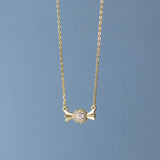 925 Silver Zircon Candy Choker Necklace Women Jewelry