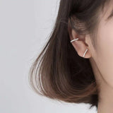 925 Sterling Silver Zircon Clip Earrings For Women Party Jewelry