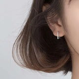925 Sterling Silver Zircon Clip Earrings For Women Party Jewelry