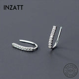 925 Sterling Silver Zircon Clip Earrings For Women Party Jewelry