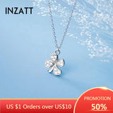925 Sterling Silver Zircon Clover Choker Necklace For Women