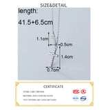 925 Silver Zircon Cross Choker Necklace for Women