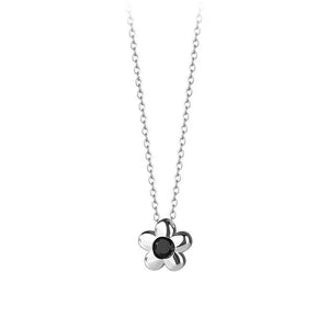 925 Silver Zircon Flower Choker Necklace Women Jewelry