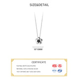 925 Silver Zircon Flower Choker Necklace Women Jewelry