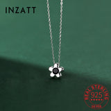 925 Silver Zircon Flower Choker Necklace Women Jewelry