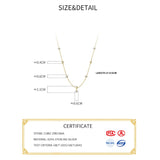 925 Silver Zircon Flower Choker Necklace Women Bohemian Jewelry