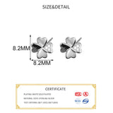 925 Silver Zircon Flower Stud Earring Women Fine Jewelry Gift