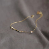 925 Silver Zircon Geometric Bracelet Women 14K Gold Hiphop Jewelry