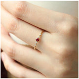 INZATT 925 Silver Zircon Heart Ring 14K Women Fine Jewelry