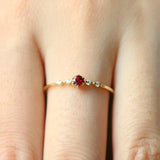 INZATT 925 Silver Zircon Heart Ring 14K Women Fine Jewelry