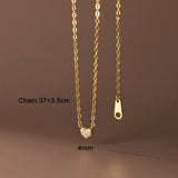 925 Silver Zircon Heart Choker Necklace for Women
