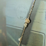 925 Silver Zircon Heart Rose Charm Bracelet Women Wedding Jewelry