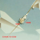 925 Silver Zircon Heart Rose Charm Bracelet Women Wedding Jewelry