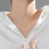 925 Silver Zircon Flower Pendant Choker Necklace for Women