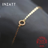 925 Silver Zircon Round Charm Bracelet for Women Wedding