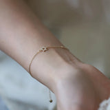 925 Silver Zircon Star Charm Bracelet Classic Fine Jewelry