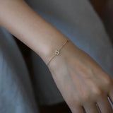 925 Silver Zircon Star Charm Bracelet Classic Fine Jewelry