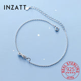925 Silver Zircon Infinity Anklet Fine Jewelry Minimalist Accessories