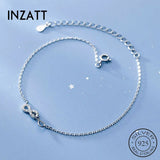 925 Sterling Silver Zircon Infinity Anklet For Women Party Fine Jewelry