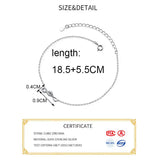 925 Sterling Silver Zircon Infinity Anklet For Women Party Fine Jewelry