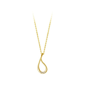 925 Silver Zircon Geometry Pendant Choker Necklace Women's Jewelry