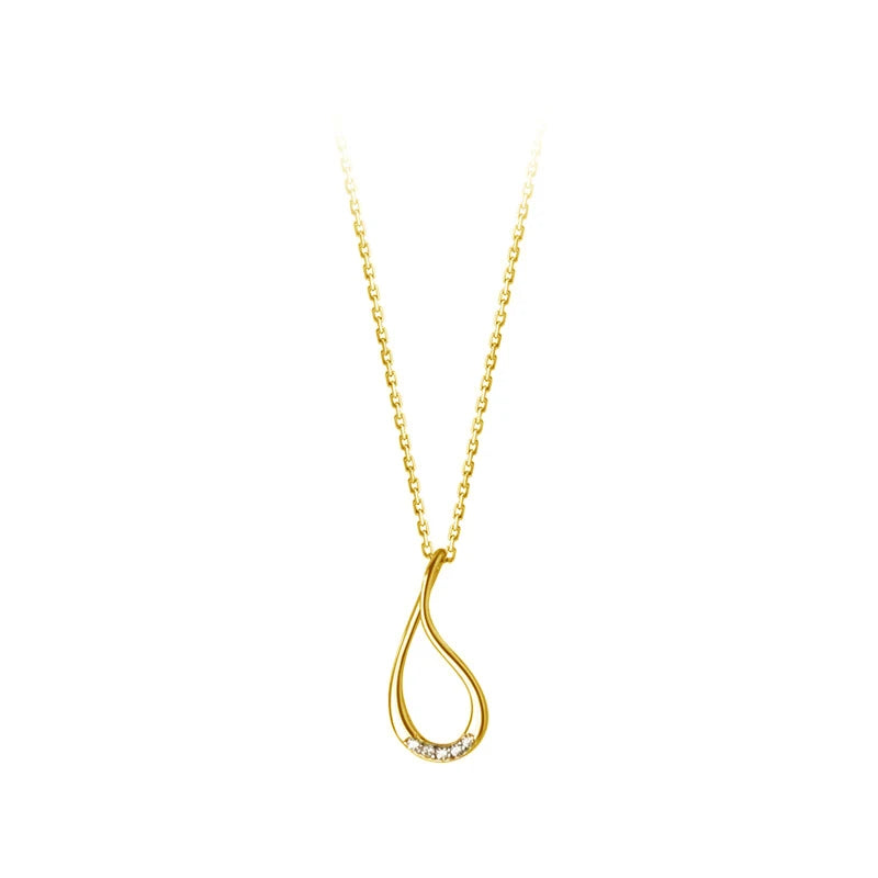 925 Silver Zircon Geometry Pendant Choker Necklace Women's Jewelry