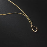 925 Silver Zircon Geometry Pendant Choker Necklace Women's Jewelry