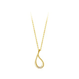 925 Silver Zircon Geometry Pendant Choker Necklace Women's Jewelry